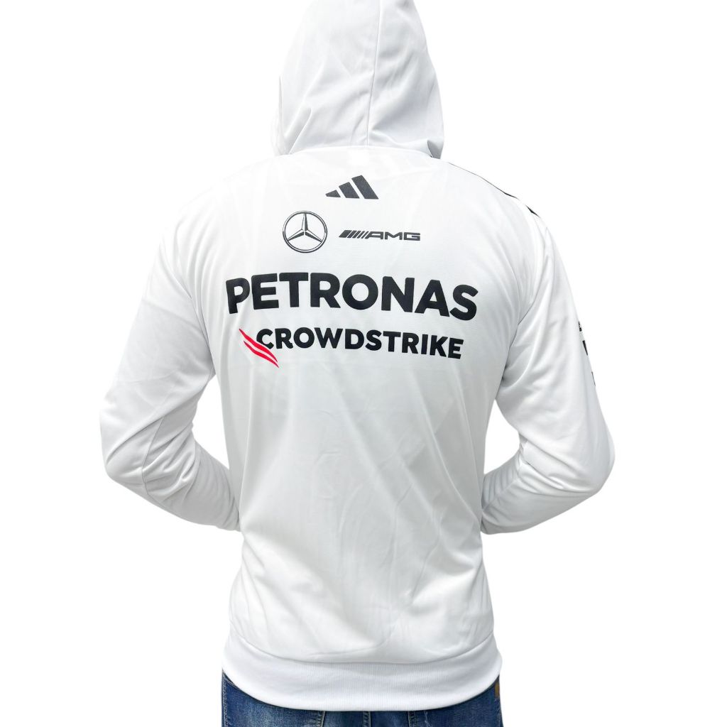 Jaqueta Nylon Mercedes Petronas AMG Modelo Formula 1 Branca MER20