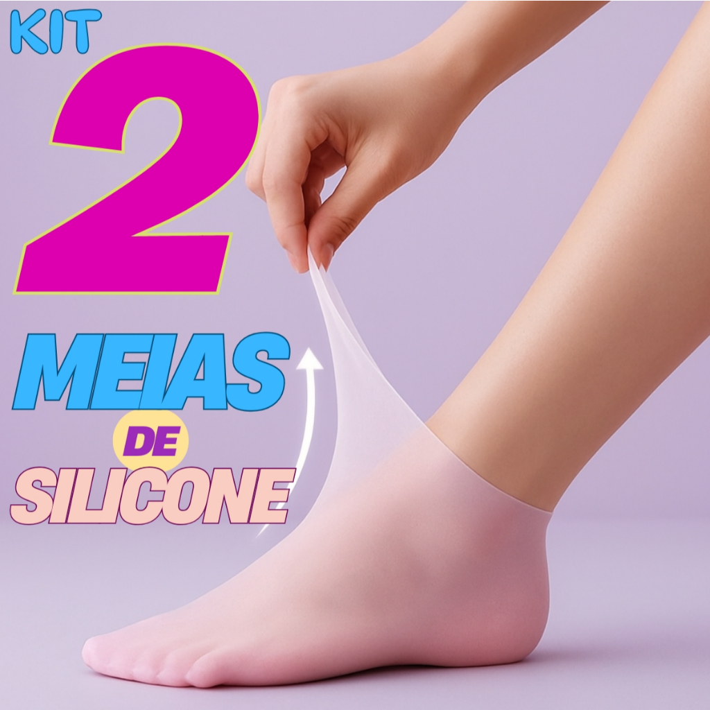 Meias de Silicone Gel Cuidado Hidratação para os Pés Spa Calcanhar Pé ...