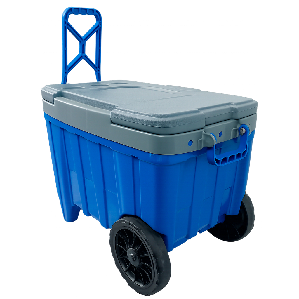 Caixa Térmica Grande 54L | Cooler com Rodas Reforçadas | 74 Latas