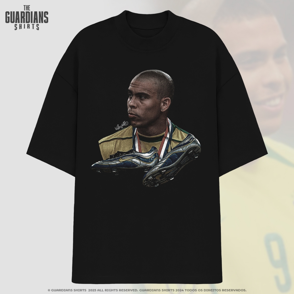 Camiseta Streetwear R9 Ronaldo Fenômeno Aura 2002 Camiseta Brasil Copa ...