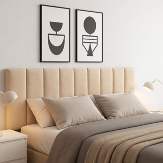 Cabeceira Cama Box King Size Casal 45x20 - 45x20 Kit Cabeceira Estofada Modular Suede ENVIO IMEDIATO