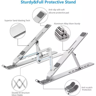 Suporte para Notebook em Alumínio Ergonômico | Base Elevada Antiderrapante Universal
