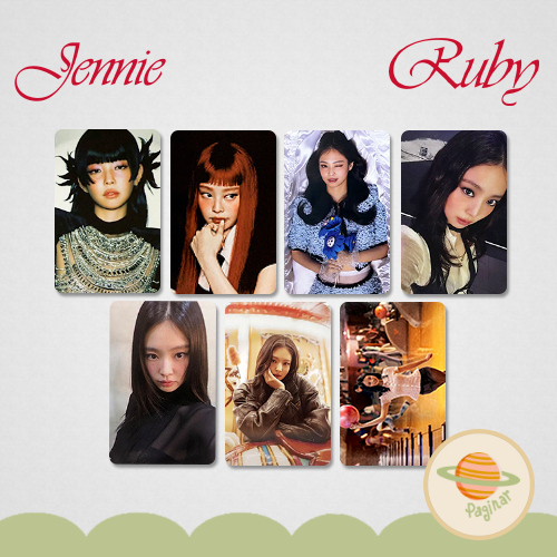 JENNIE Ruby 1st Anniversary POP-UP set 7 photocards fanmade