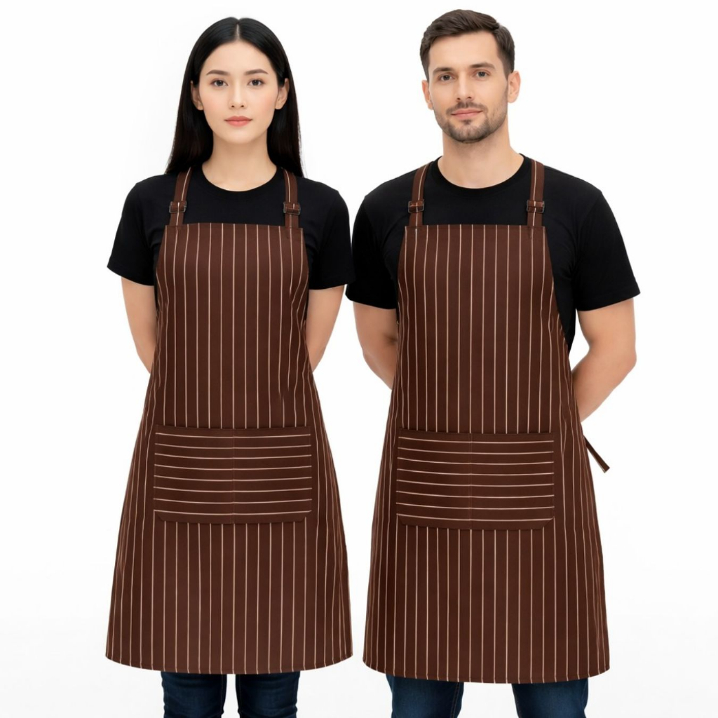 Avental Unissex Cozinha Profissional Dois Bolsos Frontal Aju