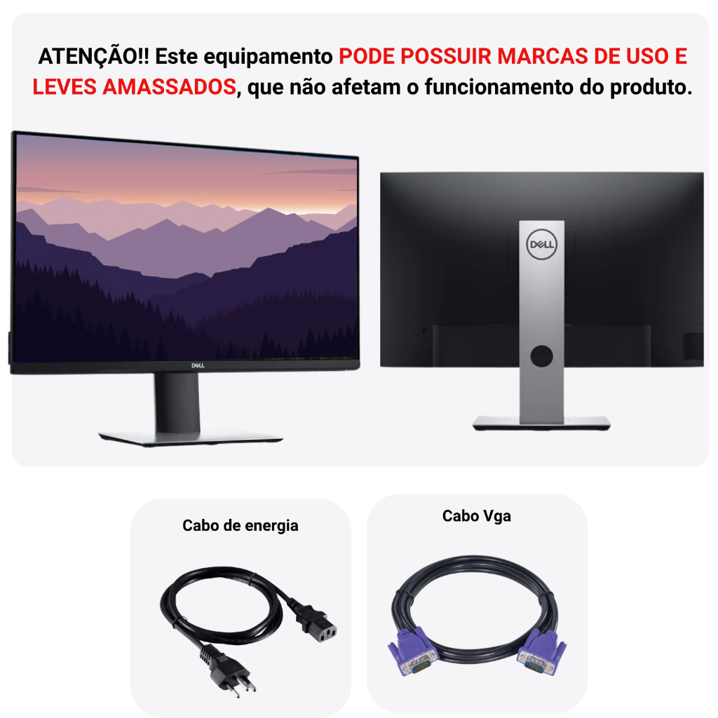Monitor Dell P2719H 27 Polegadas Full HD IPS 60Hz HDMI DisplayPort