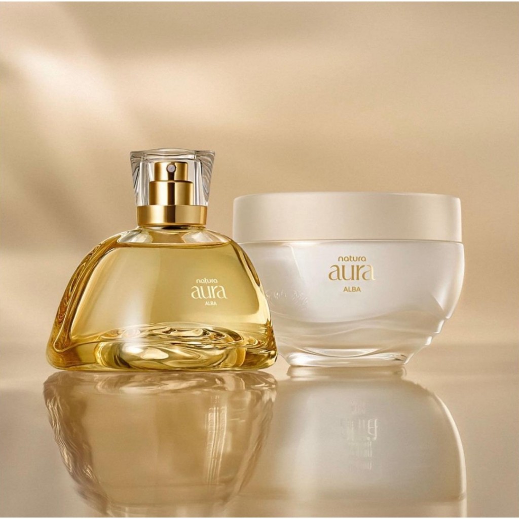 Kit Natura Aura Alba Perfume 75ml + Creme Hidratante Original
