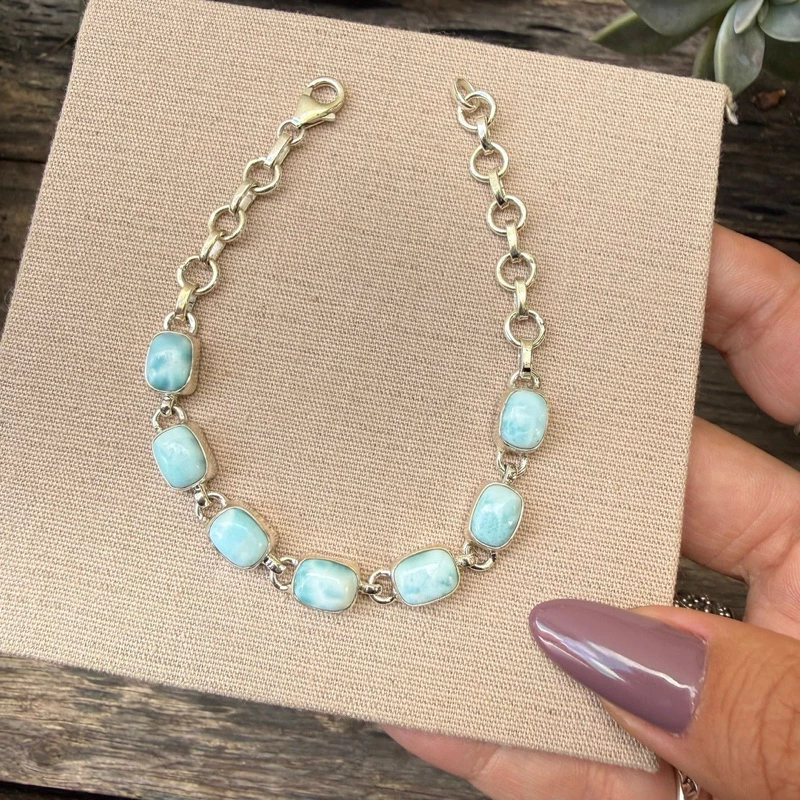 Pulseira de Larimar - Prata 925