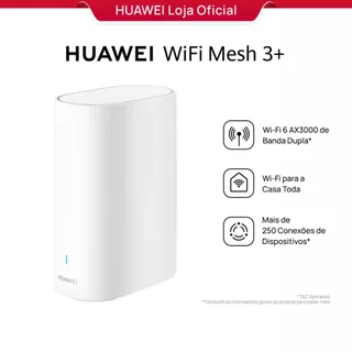 HUAWEI WiFi Mesh 3+ | Roteador | WiFi 6 AX3000 de Banda Dupla | Wi-Fi para a Casa Toda | Game Turbo