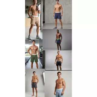 KIT 2 OU 3 BERMUDAS MASCULINO TACTEL COM ELASTANO PREMIUM. ACADEMIA~CROSSFIT~MALHAR~TREINO~PRAIA