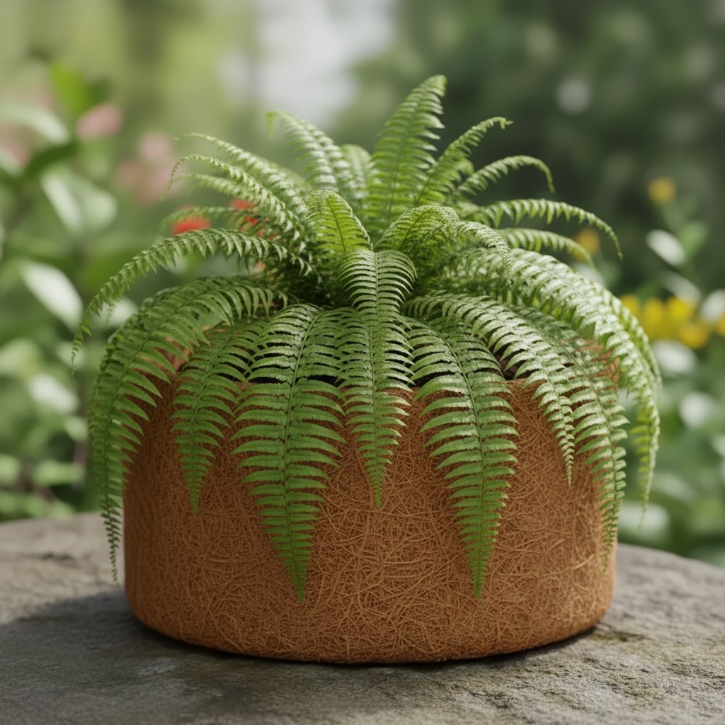 Vaso De Fibra De Coco 25cm N° 4 Xaxim Orquídea Plantas 1, 2 ou 3
