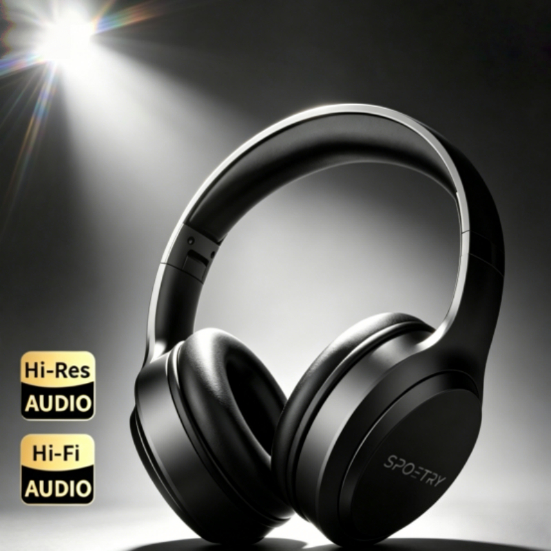 Headphone Bluetooth Estéreo Com Cancelamento De Ruído Confortável Com Microfone Dobráveis Esporte SPOETRY