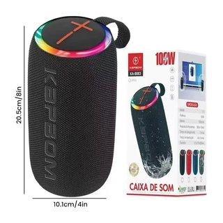 Caixa de Som Bluetooth 50W/100W RGB Resistente Água IPX6 | Som Potente TWS/FM/USB/TF