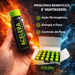 Acelera 24x20mL Flaconetes Cafeína Guaraná Estimulante Energético Pronto Para Consumo