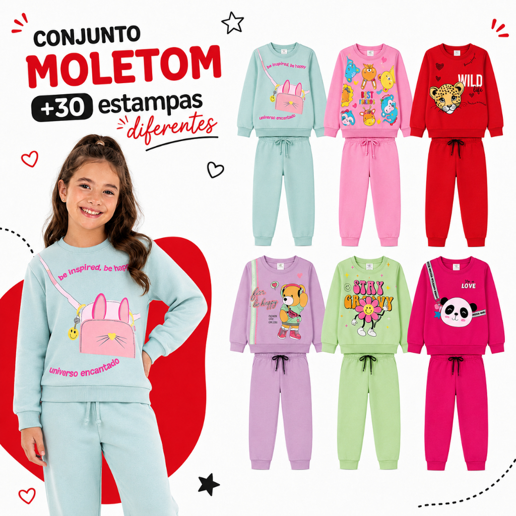 Kit 5 Conjuntos Infantil Inverno