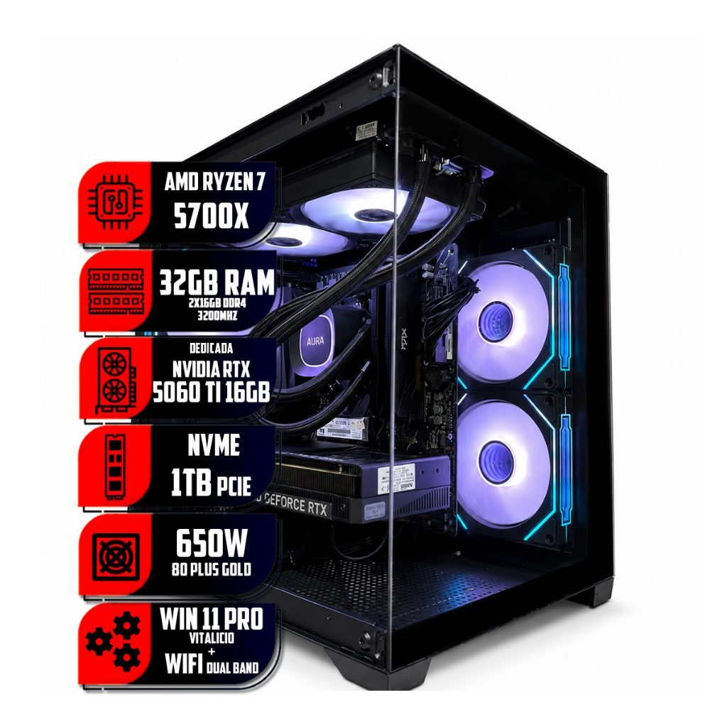 computador gamer inari amd ryzen 7 5700x radeon rx 6700 xt 12gb