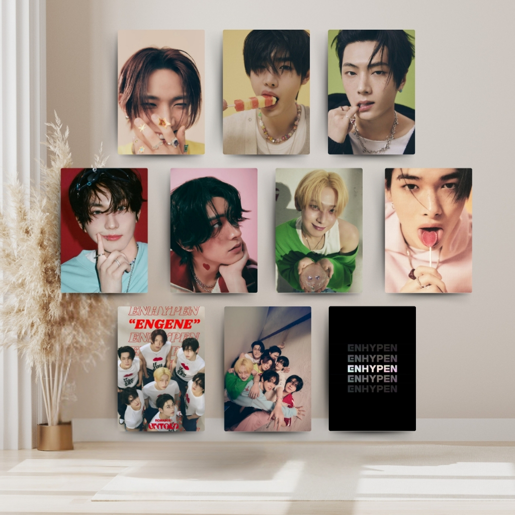 Kit Enhypen 10 Mini Quadros Engene K-Pop Decoração 14x20 cm