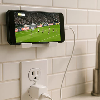Suporte de Celular de Parede para Assistir ou Carregar Lavando Louça ou de Qualquer Lugar