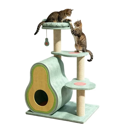Arranhador para Gatos de Madeira Maciça Formato Abacate