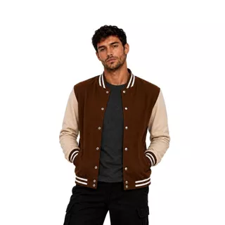 Jaqueta Colegial Moletom Masculina Lisa com Bolsos