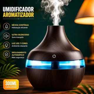 Umidificador De Tipo Madeira Difusor Umidificador E Aromatizador De Ambiente Purificador Ar Decoração