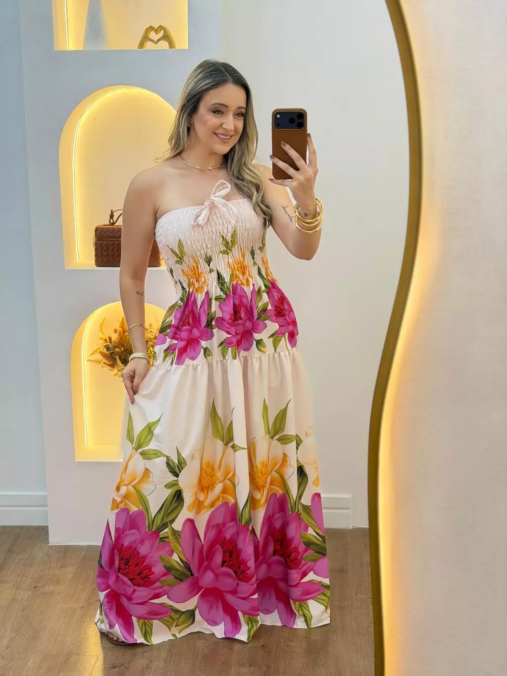 Vestido Feminino Longo Camadas Serena Tecido Duna Tendencia Lançamento 2026