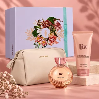 Kit Presente Liz – Perfume + Creme Hidratante + Necessaire