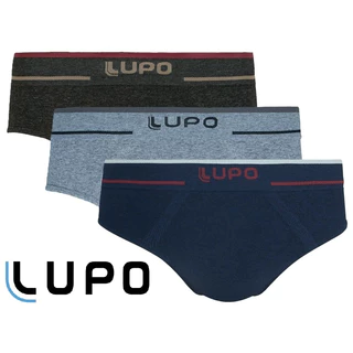 Cueca Lupo 624 Kit 3 Peças Slip Microfibra Sem Costura