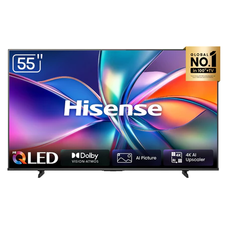 Smart TV Hisense 55 4K QLED 55Q6QV Processador AI Dolby Vision Atmos Gaming HDR e MiraCast
