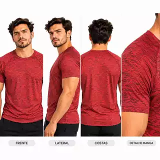 Kit 3 Camisetas Masculinas Raglan Dry Fit Academia Treino Corrida Fitness Esporte Anti Odor
