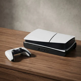 Suporte para Playstation Ps5 Slim Com Disco Base Horizontal deitado mesa Play5 console setup video game circulação Ar