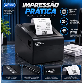 Impressora Térmica 80mm Ifood Delivery Restaurante Mercado Comércio Recibo Fiscal Portátil Diver USB