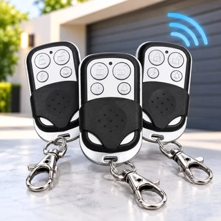 Kit 3 Controles Remotos Universais 433MHz RF 4 Botões Para Portão Eletrônico Automático Garagem Alarme Cerca Elétrica