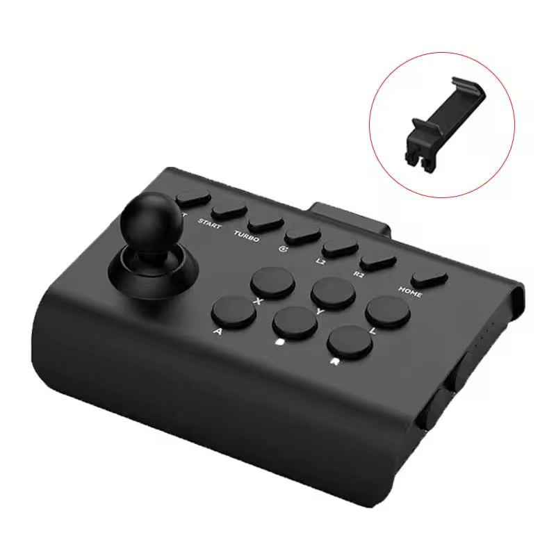 Mini Controle Joystick Arcade S/ Fio Bluetooth PC Android iOS Switch ...
