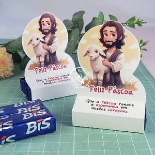 Lembrancinha de Páscoa /Porta Bis Duplo Páscoa Cristã/Mimo de Páscoa Cristã - NÃO ACOMPANHA O BIS em Oferta na Shopee