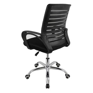 Cadeira de Escritório Giratória Secretária Diretor Zebra Home Office Preta