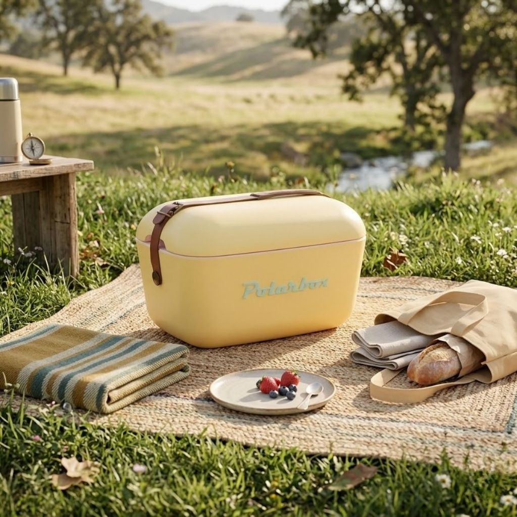 Caixa Térmica Cooler Portátil Polarbox com Alça em Couro Camping