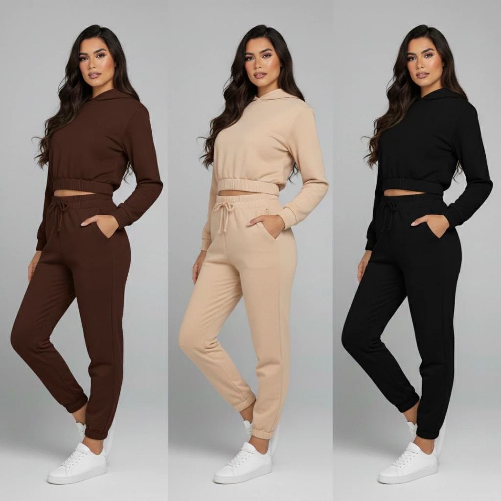 Conjunto Agasalho Feminino Moletom Com Elástico Lançamento 2024 ...