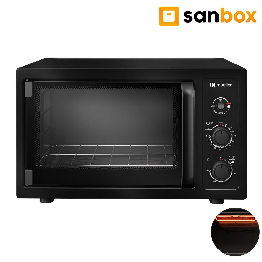 Forno Elétrico De Bancada Mueller Mfb50b 50 Litros Com Grill