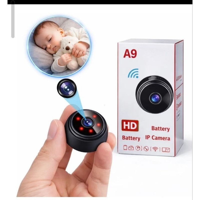 Câmera Mini A9 Wifi Visão Noturna, Compacta e Sem Fio
