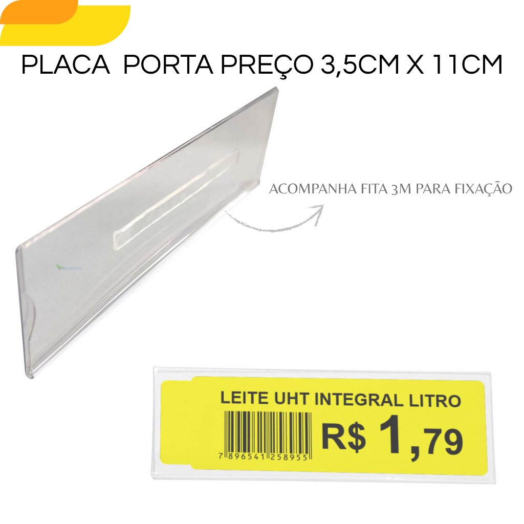 100 Placas Porta Etiqueta Preço - Precificadores Para Gondol