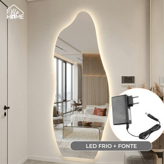 Espelho Orgânico Com Led Espelho Para Sala Quarto Espelho Decorativo Espelho Comprido