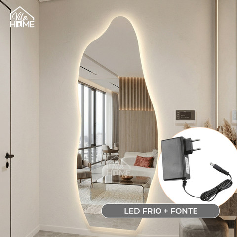 Espelho Orgânico Com Led Espelho Para Sala Quarto Espelho Decorativo Espelho Comprido — foto 1 — Achou Levou Brasil