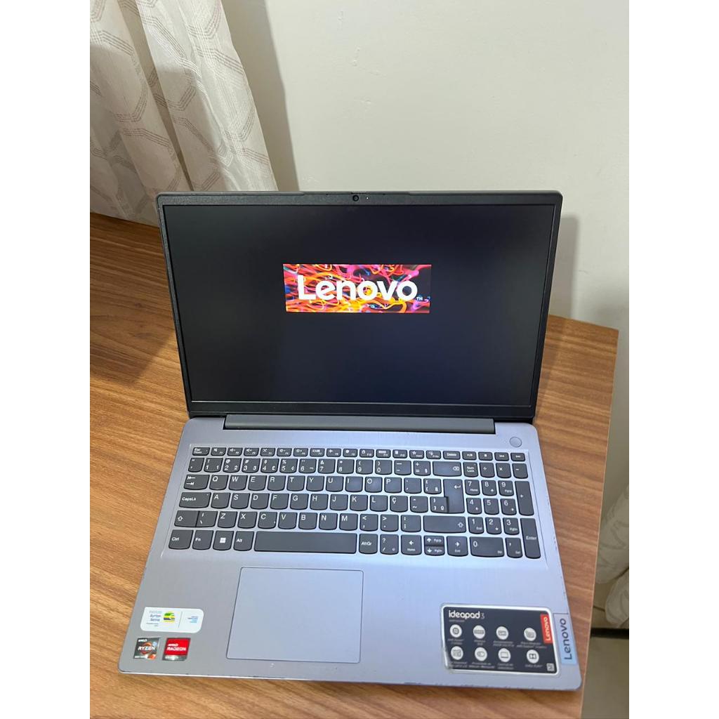 Notebook Lenovo - Ryzen 7 5700U/12GB RAM/SSD 256GB/Tela 15.6