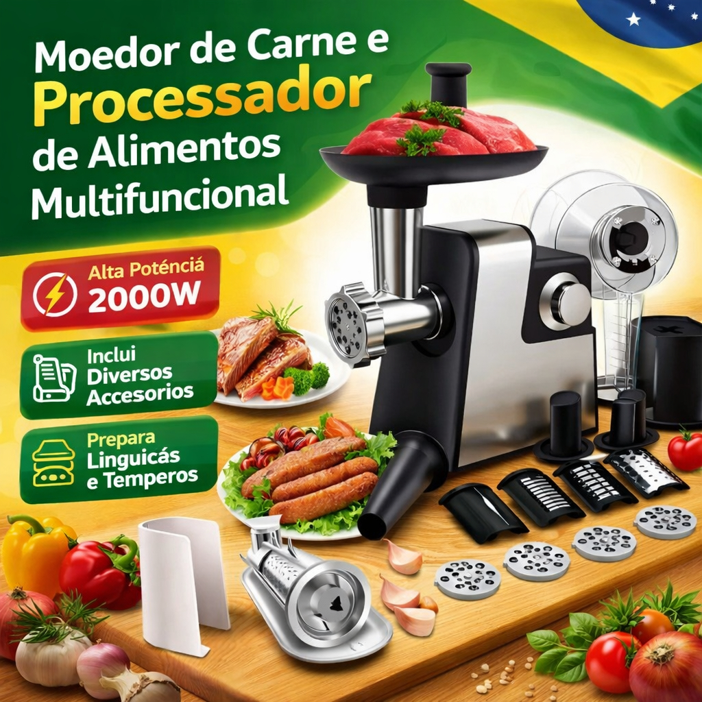 Moedor De Carne Elétrico, Salsicha E Hambúrguer Carne Moída