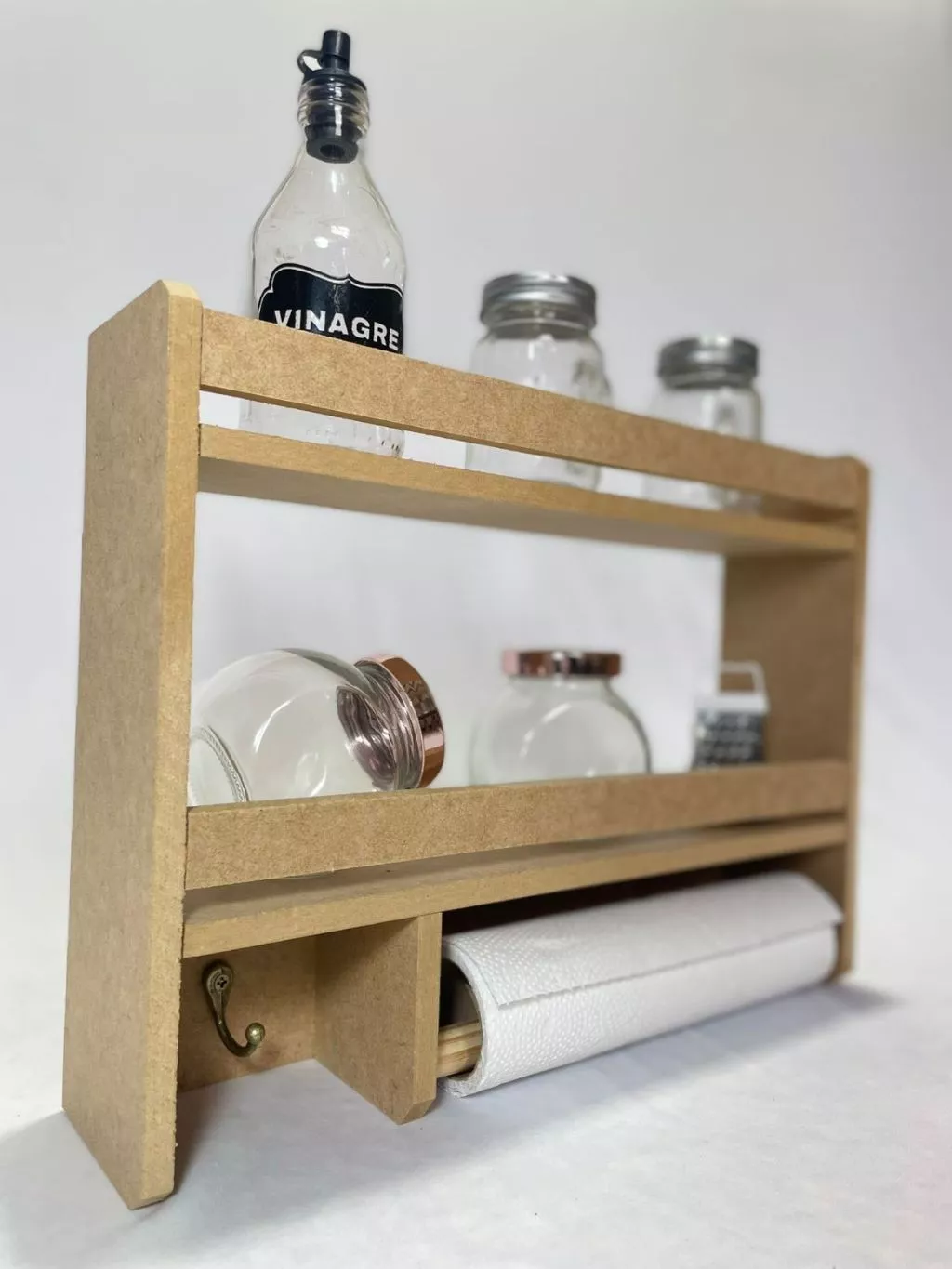 Suporte Organizador Temperos Cozinha Madeira