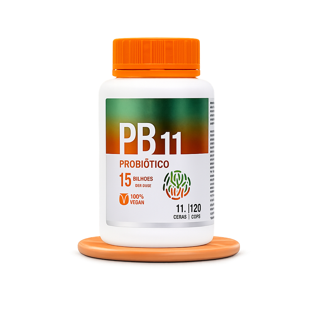 PB11 Probiótico 120 Cápsulas - 11 cepas e 15 bilhões de UFC de ...