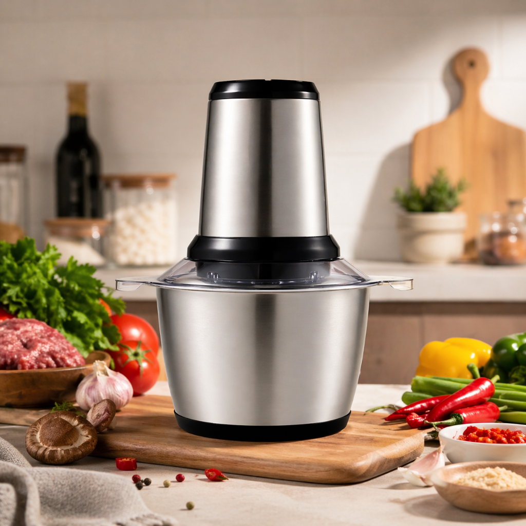 Moedor Elétrico Multiprocessador Mixer Carne Picador Legumes Triturador ...