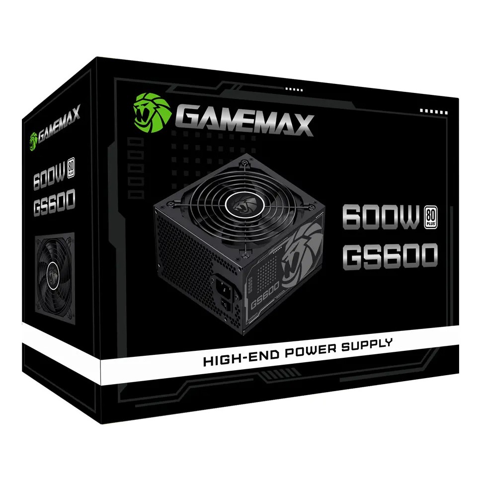 Fonte Gamemax Gs600 600w 80 Plus White Pfc Ativo Preta | Shopee Brasil
