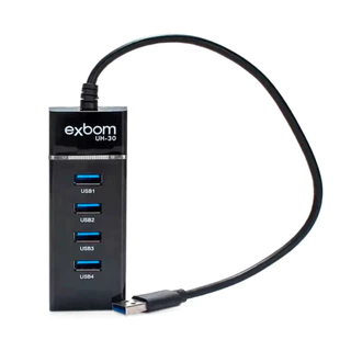 Hub Usb 4 Portas 3.0 Plug And Play Hi-speed