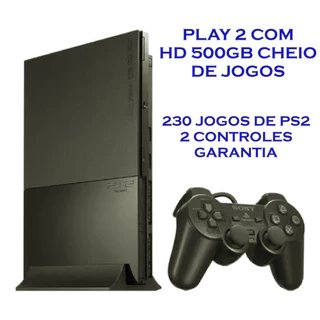 PlayStation 2 Com HD Cheio de Jogos + Nota Fiscal + Garantia PS2